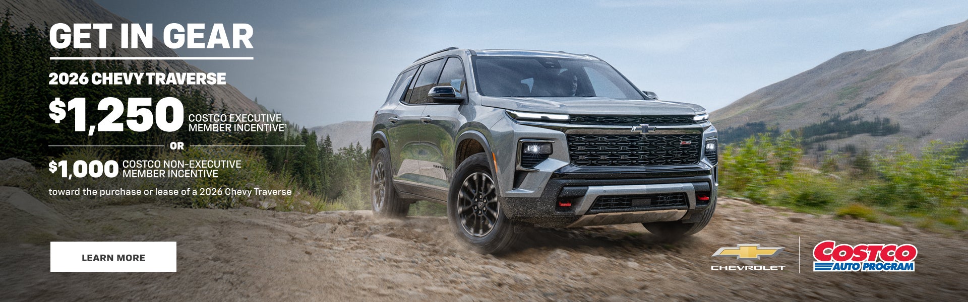 2026 Chevy Traverse. $1,250 COSTCO EXECUTIVE MEMBER INCENTIVE OR $1,000 COSTCO NON EXECUTIVE MEMB...